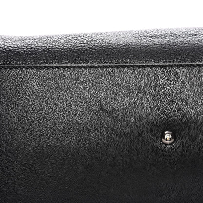 Fendi Goatskin Zucca Large Peekaboo Iconic Satchel Black Tobacco 13 of 14