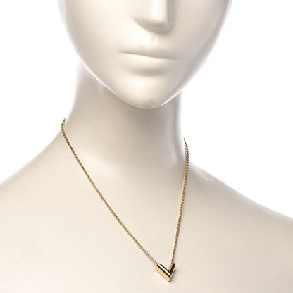 Louis Vuitton Essential V Necklace Gold 2 of 7