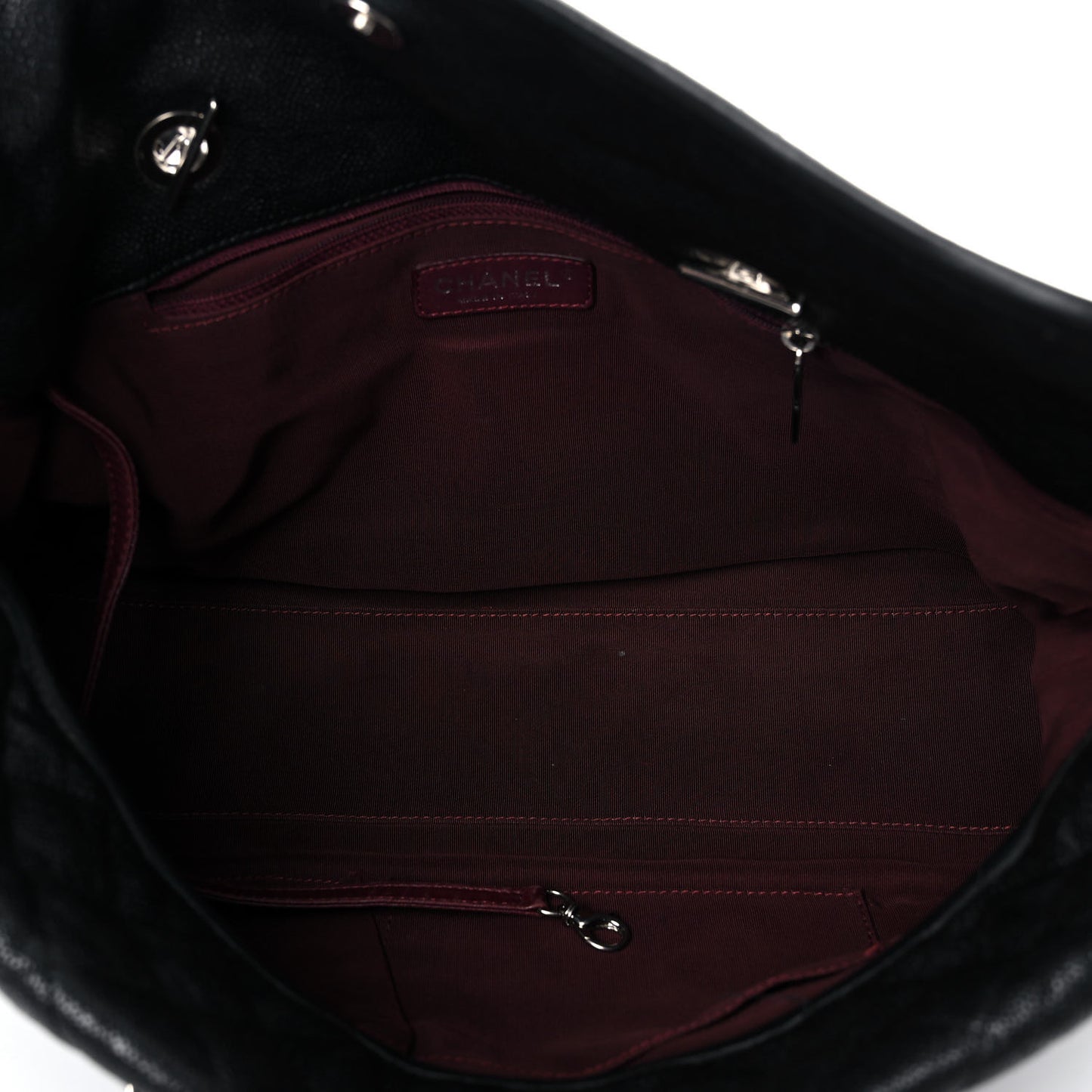 Caviar Quilted French Riviera Shouler Bag Black