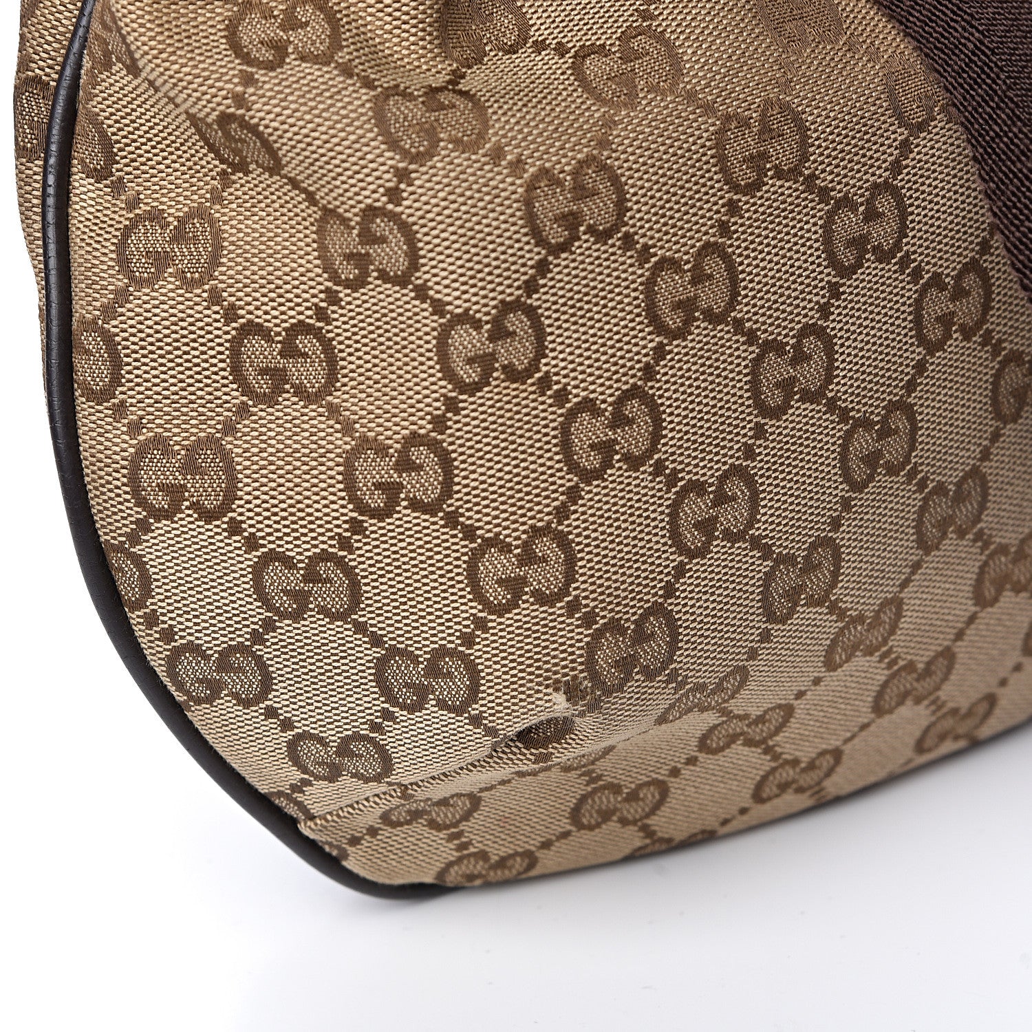Gucci Monogram Medium Half Moon Hobo Dark Brown 13 of 15