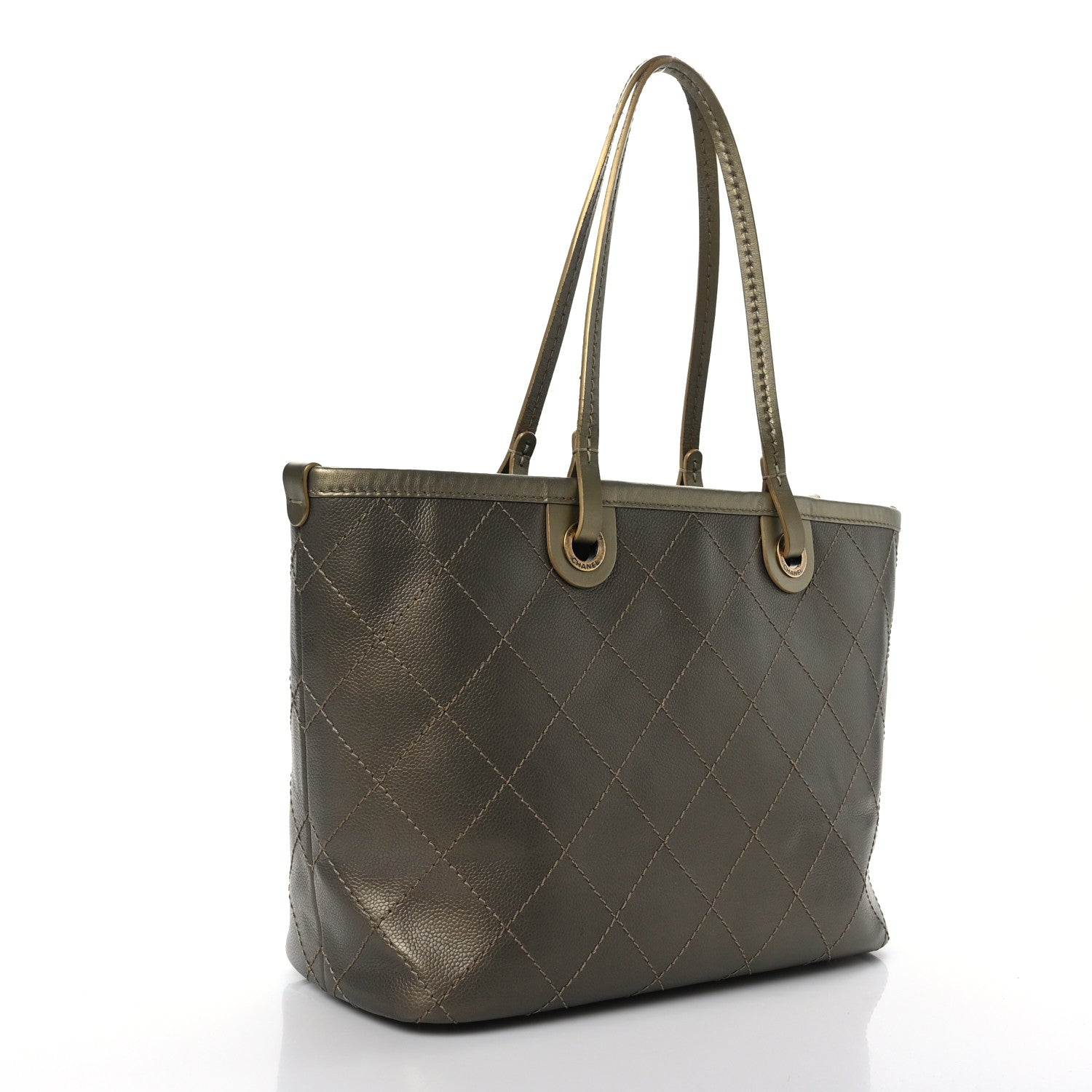 Chanel Grained Calfskin Large Shopping Fever Tote Gold 4 of 12