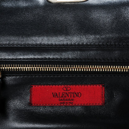 Valentino Garavani Vitello Small Rockstud Tote Black 6 of 6