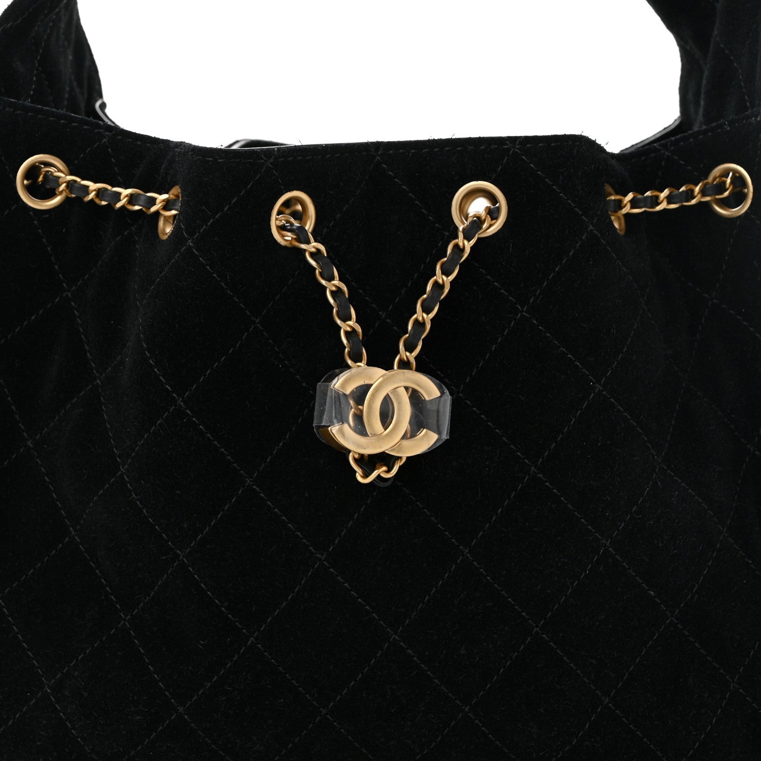 Chanel Suede Quilted Small Chanel 25 Handbag Black 8 of 10