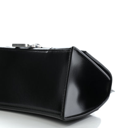 Balenciaga Shiny Box Calfskin Graffiti Logo Small Hourglass Top Handle Bag Black Silver 9 of 9