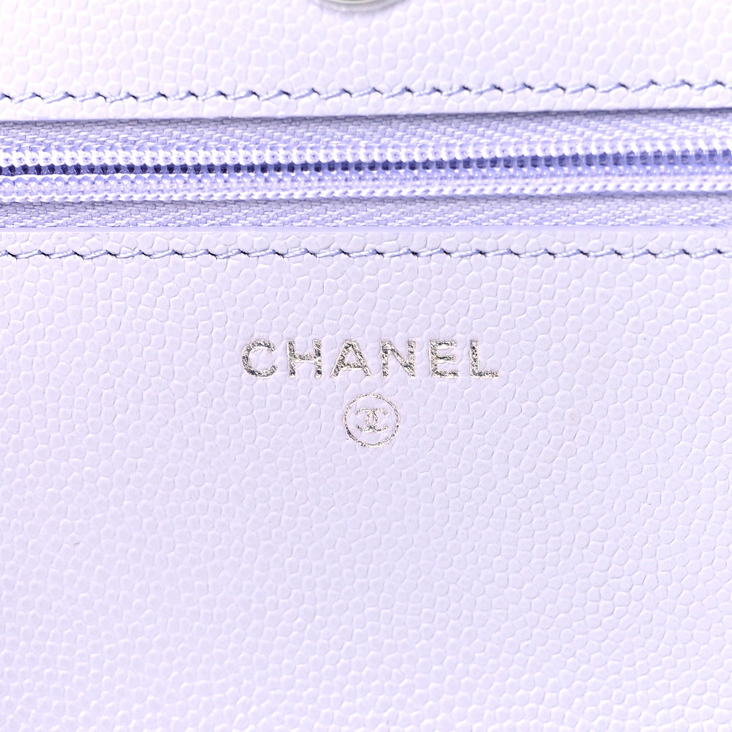 Caviar Quilted Wallet On Chain WOC Light Purple