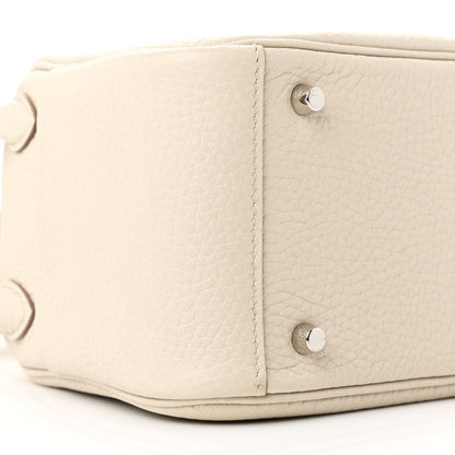 Hermes Taurillon Clemence Mini Lindy 20  Beton 9 of 12