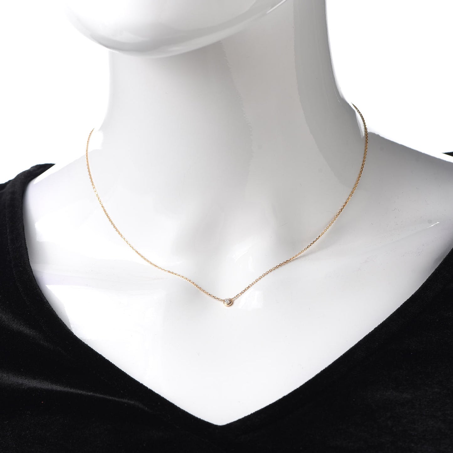 18K Pink Gold Diamond XS D'Amour Pendant Necklace