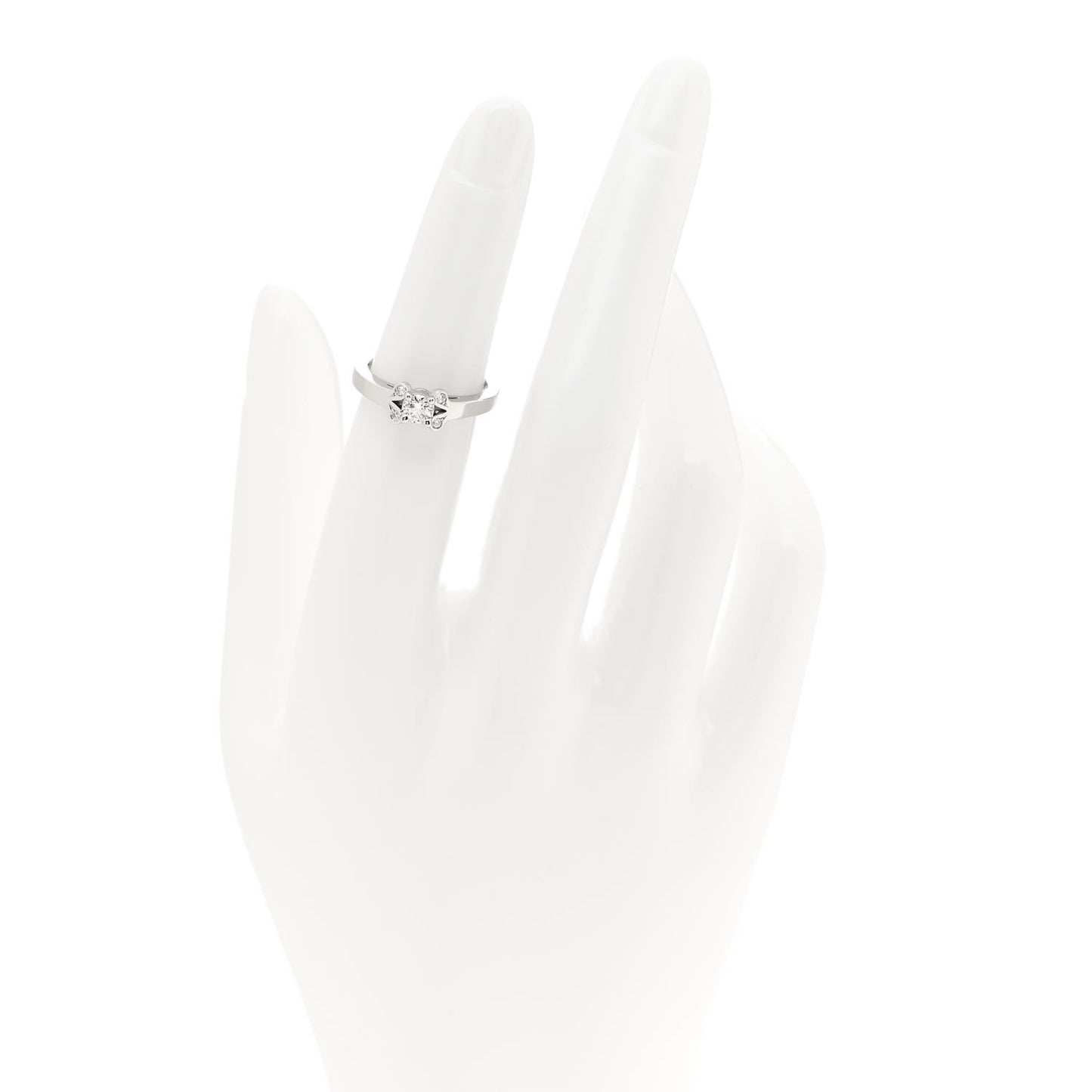 Platinum Diamond .19ct Ballerine Solitaire Engagement Ring 48 4.5