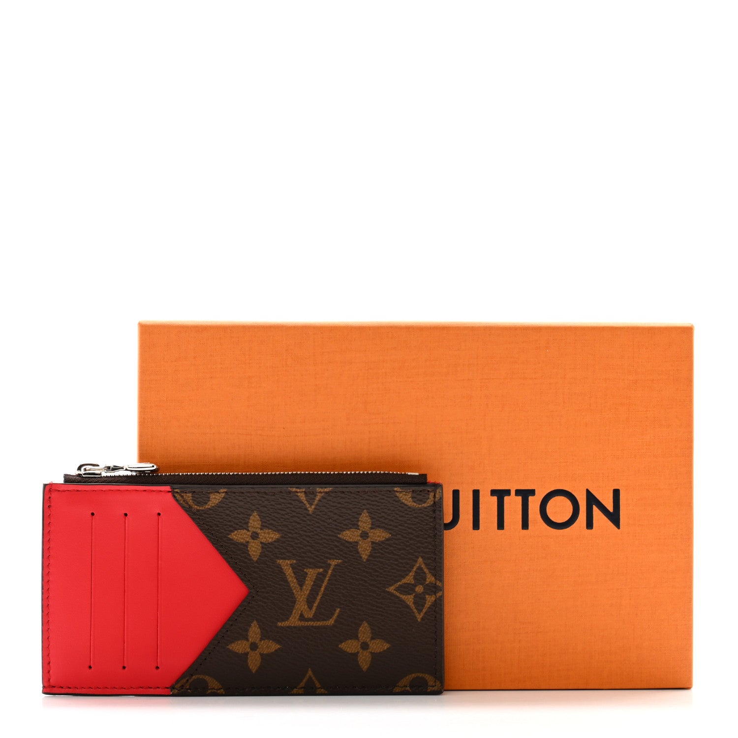 Louis Vuitton Louis Vuitton Monogram Calfskin Coin Card Holder Red 7 of 7