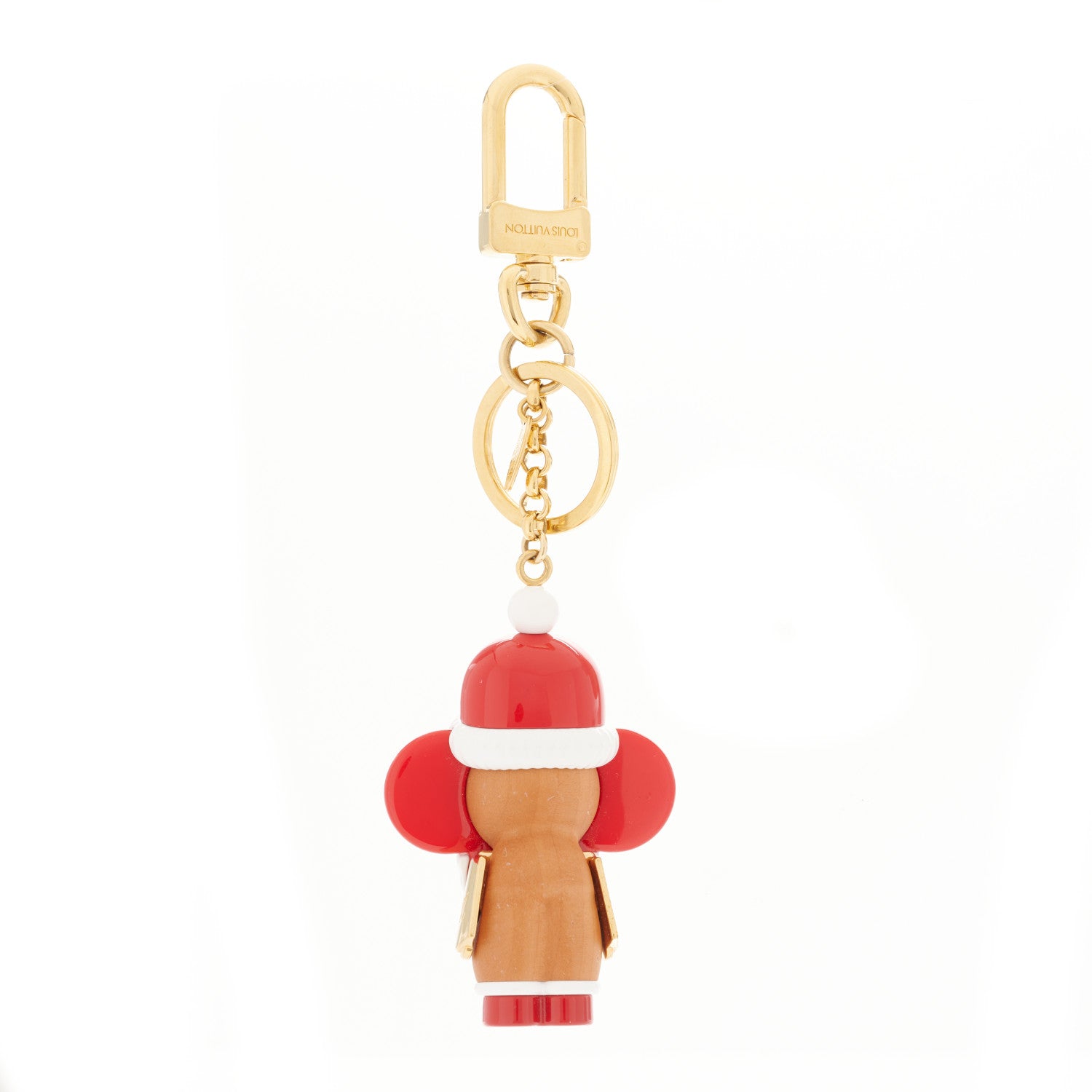 Louis Vuitton Resin Wood Vivienne Santa Bag Charm Key Holder 3 of 4