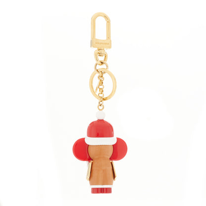 Louis Vuitton Resin Wood Vivienne Santa Bag Charm Key Holder 3 of 4