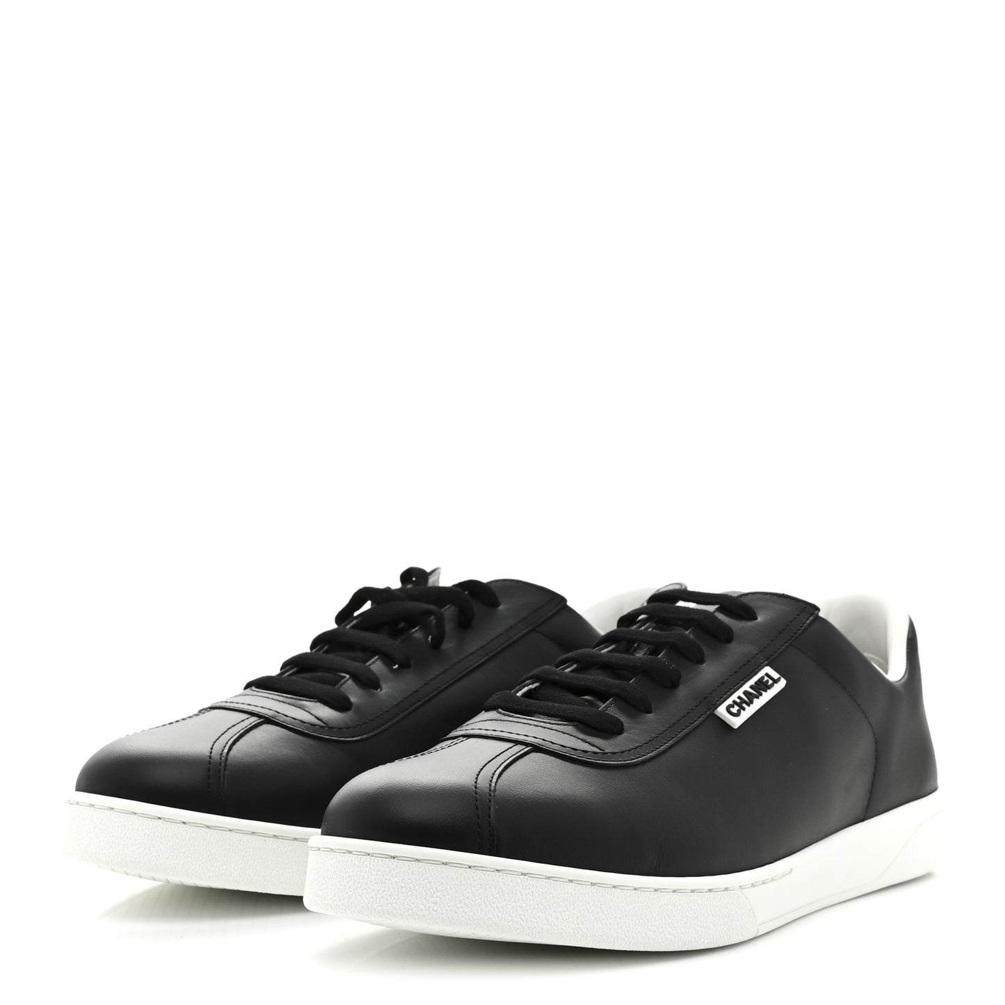 Calfskin CC Mens Uniform Sneakers 46 Black