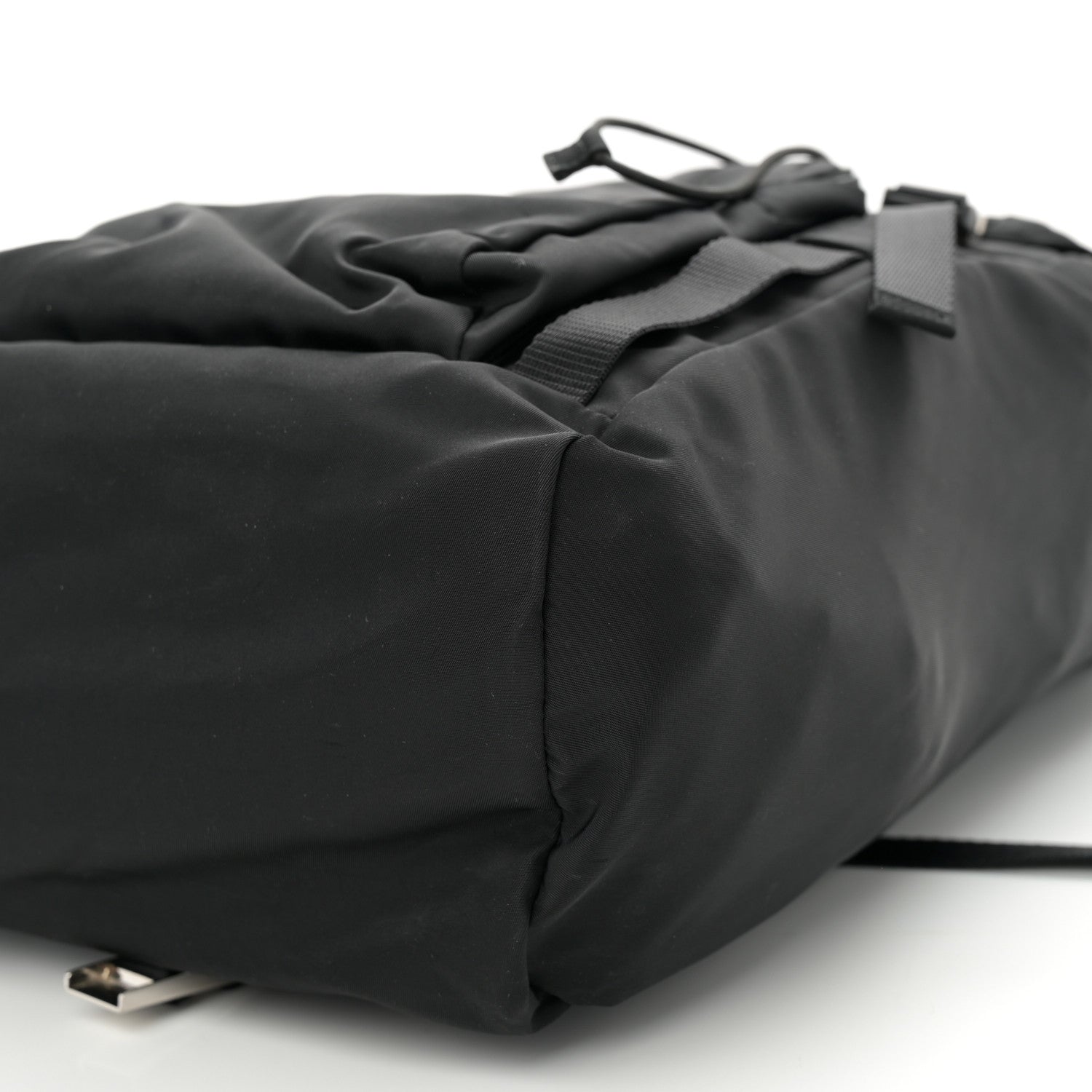 Prada Tessuto Nylon Montagna Double Buckle Backpack Black 1740076