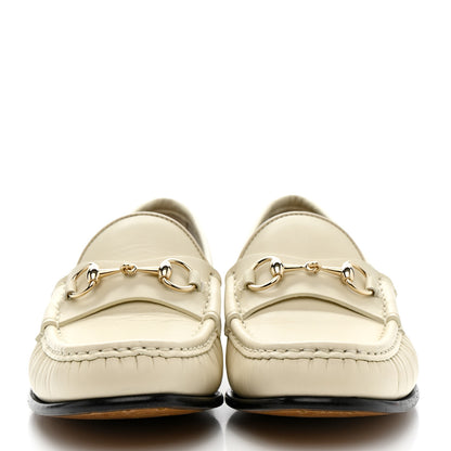 Gucci Betis Glamour Calfskin Womens 1953 Horsebit Loafers 37.5 Mystic White 3 of 8