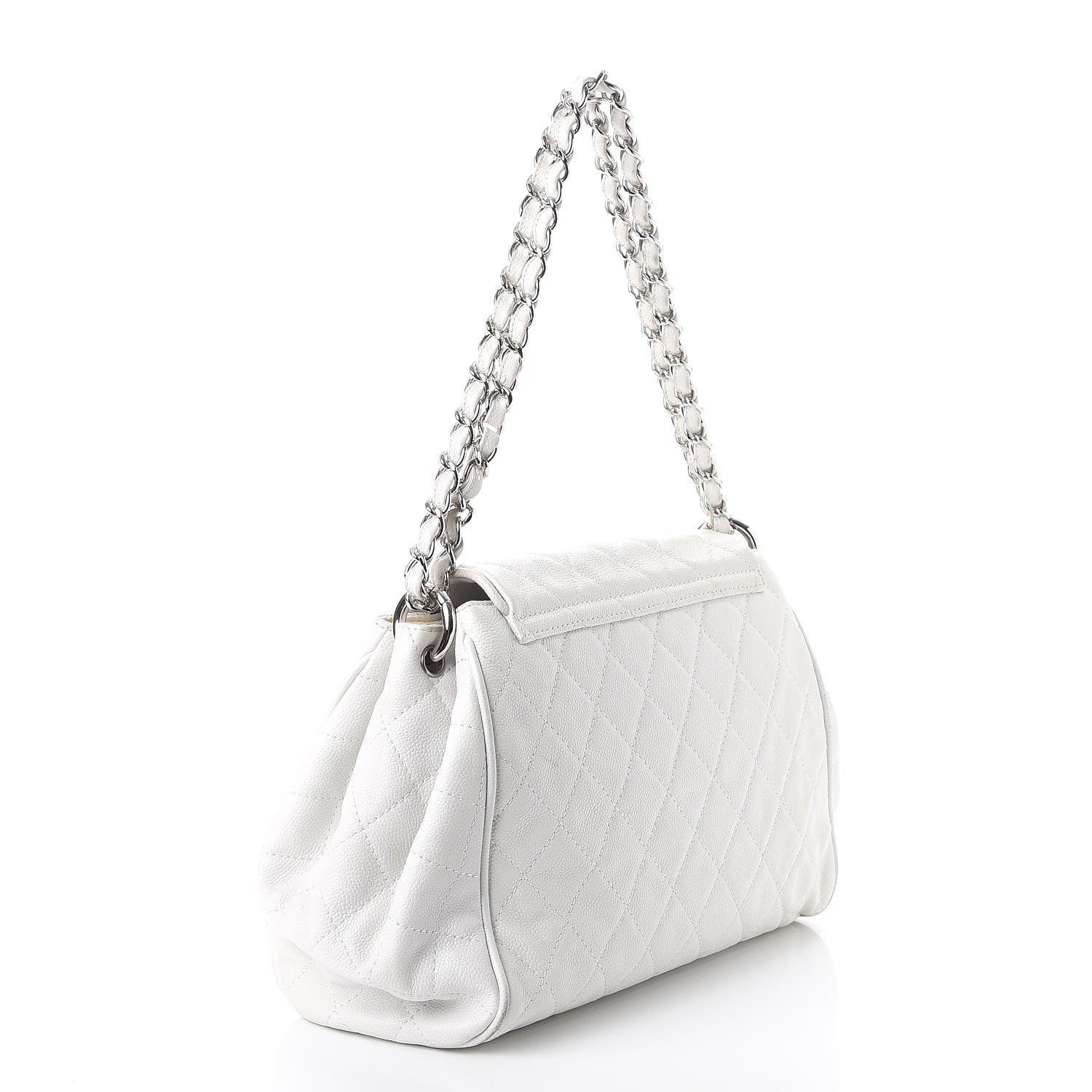 Chanel Caviar Quilted Timeless Accordion Flap White 3 of 15
