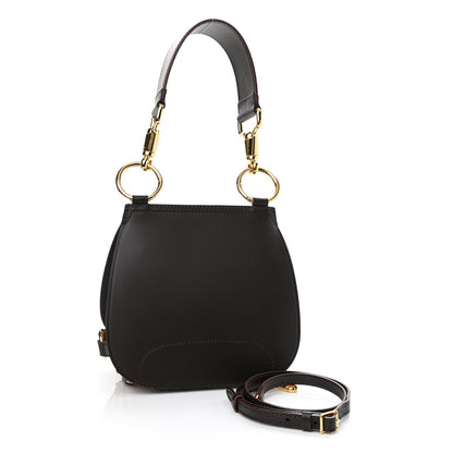 Burberry Haymarket Check Large Bridle Saddle Bag Dark Clove Brown 3 of 10