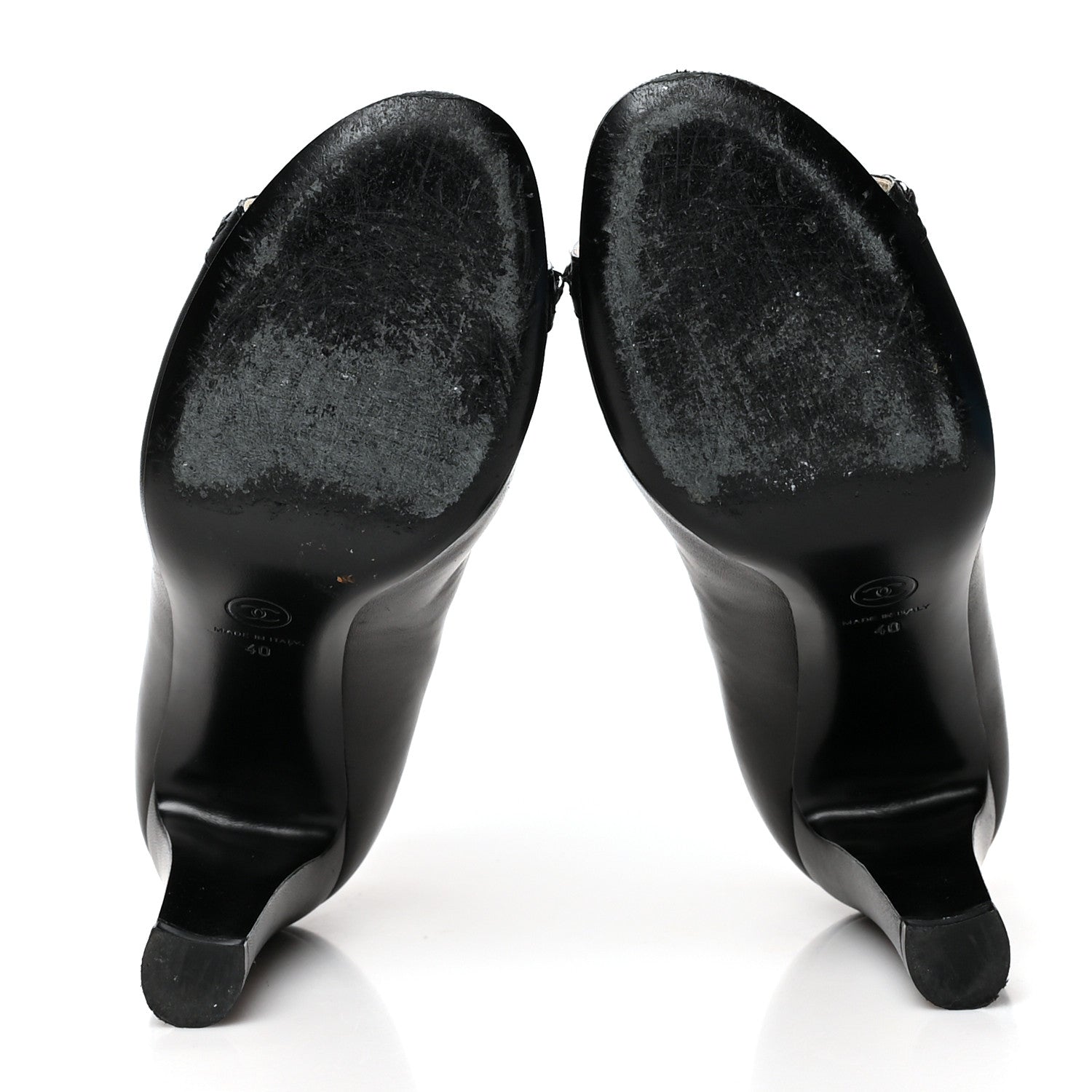 Chanel Lambskin Chain Ankle Boots 40 Black 5 of 10
