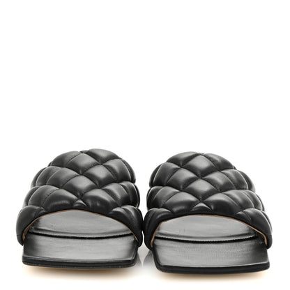 Bottega Veneta Nappa Matelasse Padded Flat Sandals 40 Black 3 of 9