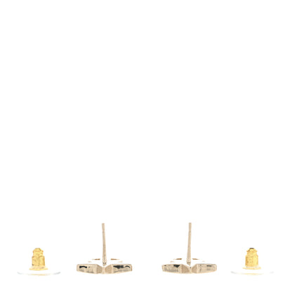 Chanel Crystal Star CC Earrings Gold 3 of 5