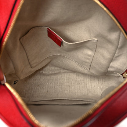 Gucci Pebbled Calfskin Soho Chain Backpack Hibiscus Red 5 of 15