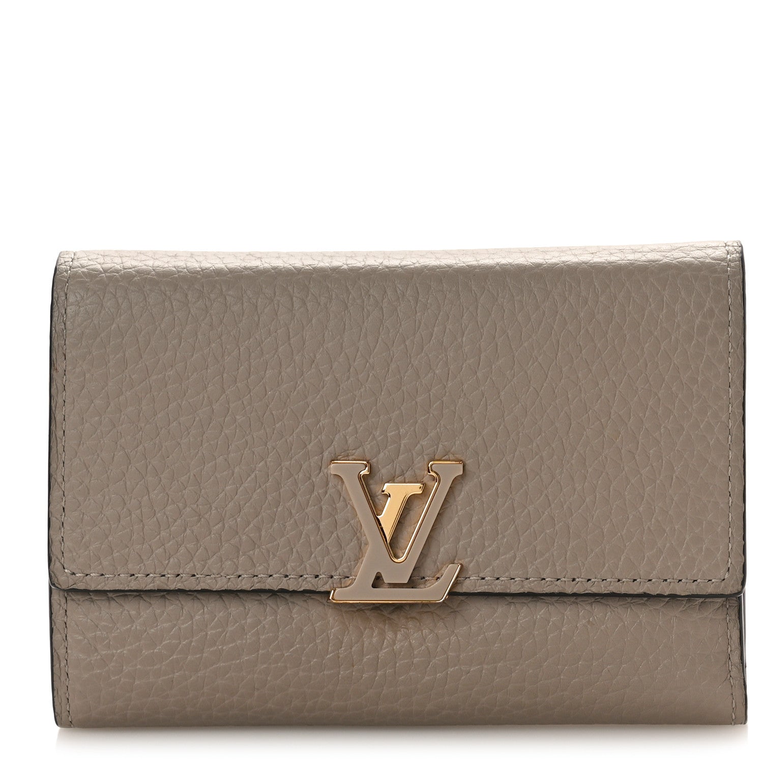 Louis Vuitton Taurillon Capucines Compact Wallet Galet 1 of 9