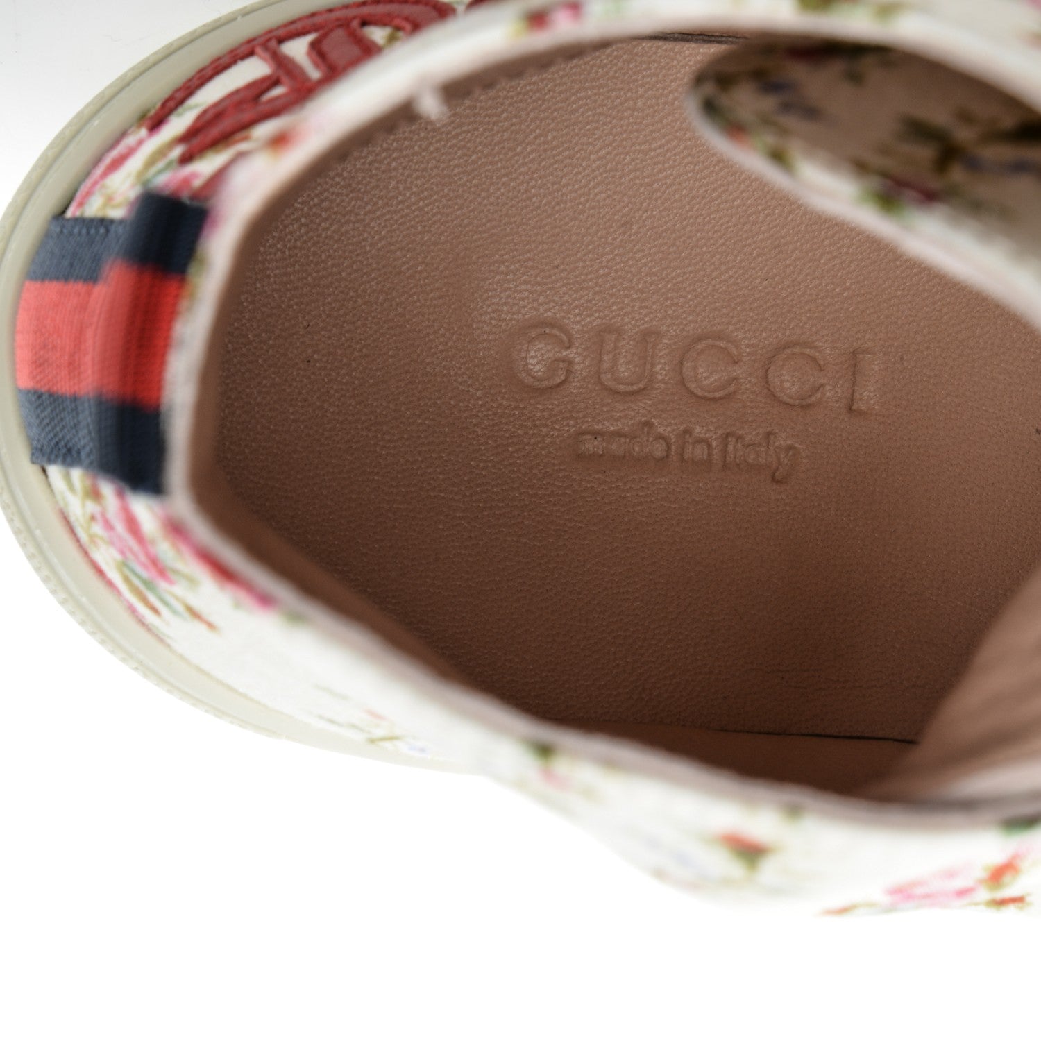 Gucci Canvas Romantic Print Major Blind For Love High Top Sneakers 35.5 in Ivory 10 of 11