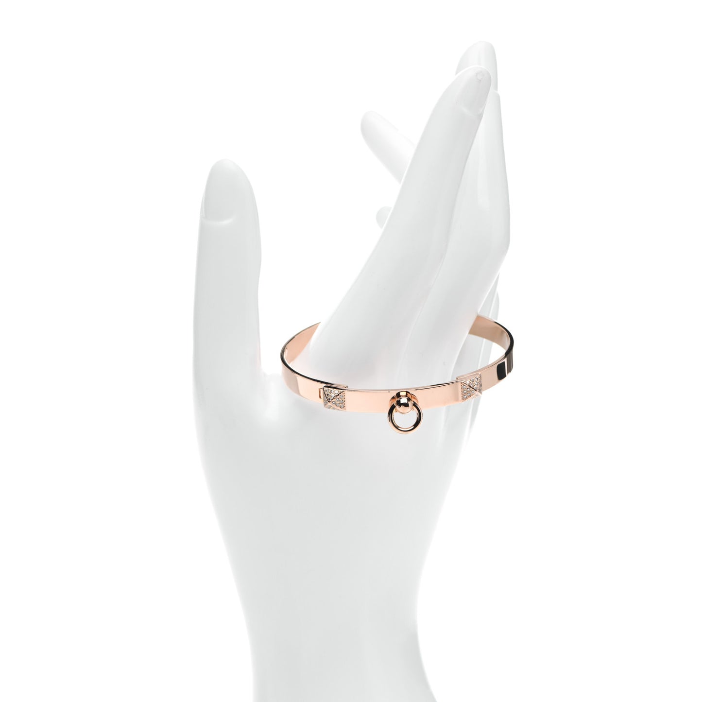 18K Rose Gold Diamond PM Collier De Chien Bracelet SH