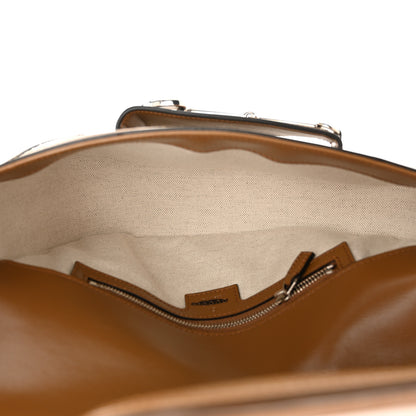 Gucci Monogram Small Horsebit 1955 Asymmetric Shoulder Bag Beige Brown Sugar 5 of 10