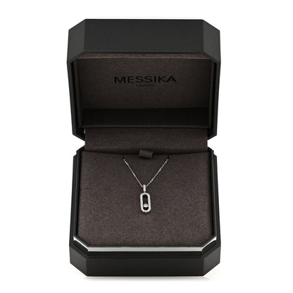 Messika 18K White Gold Diamond LM Move Uno Pave Pendant Necklace 7 of 7