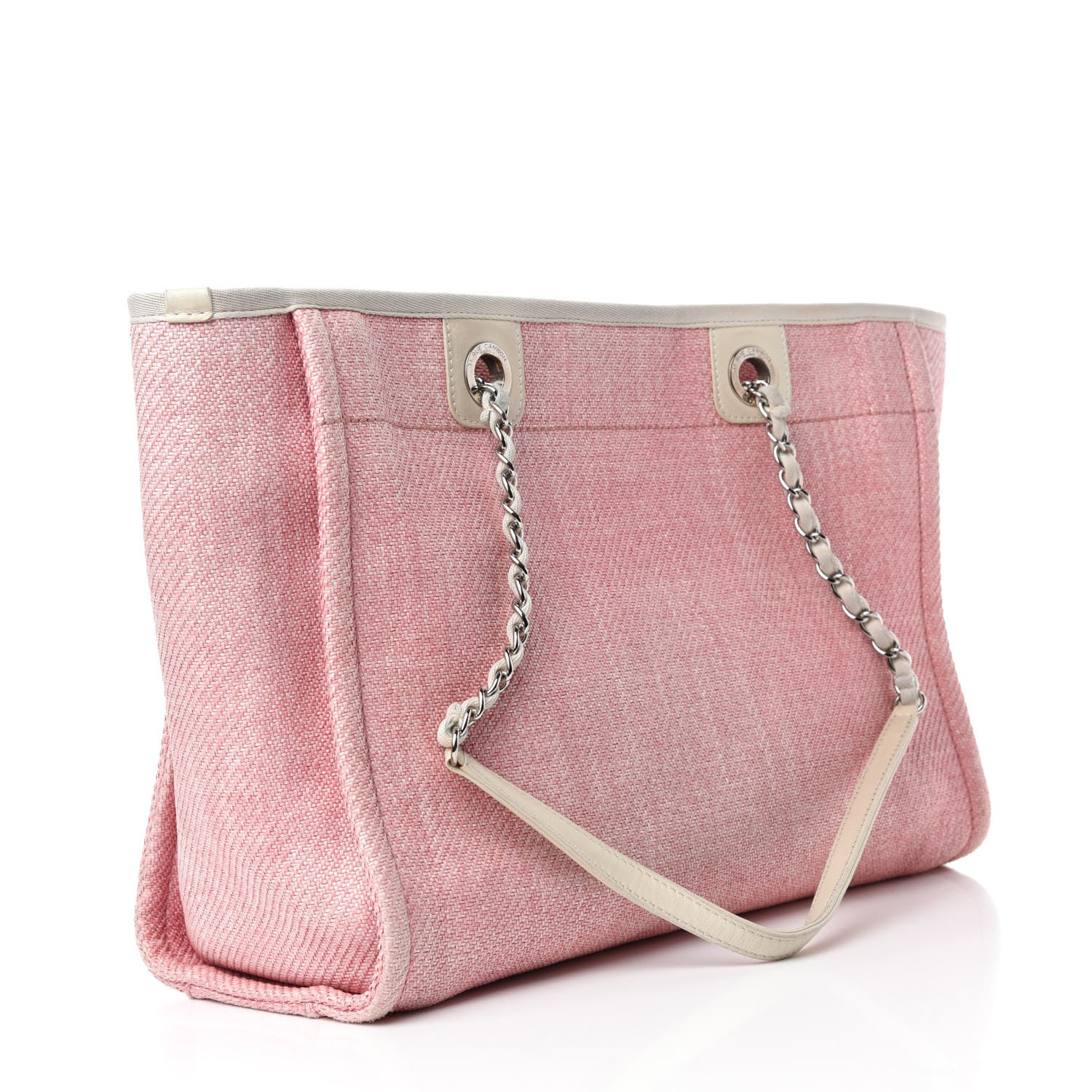 Chanel Canvas Small Deauville Tote Pink 3 of 14