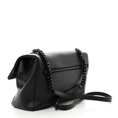 Saint Laurent Grain De Poudre Medium West Hollywood Monogram Fold-Over Black 3 of 11