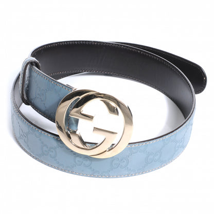 Gucci Guccissima GG Belt Blue 34 5 of 6