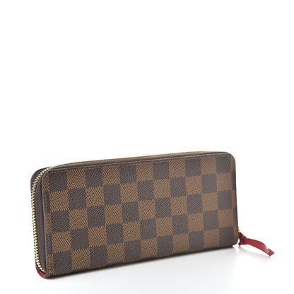 Louis Vuitton Damier Ebene Clemence Wallet Cherry 3 of 7