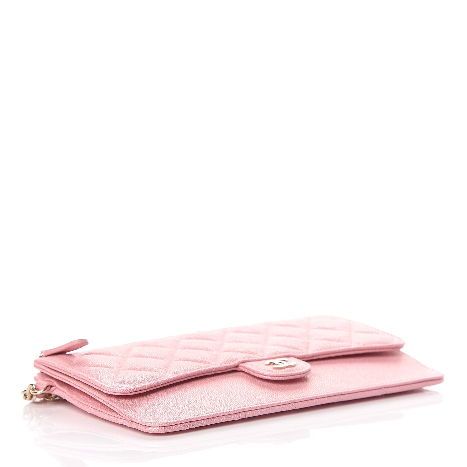 Chanel Iridescent Caviar Quilted Classic Pouch With Handle Rose Pink 4 of 10