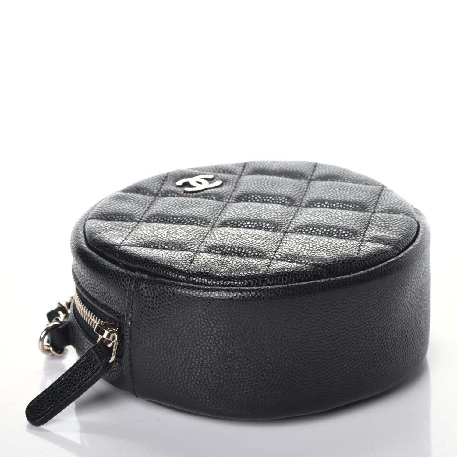 Chanel Caviar Quilted Round Clutch With Chain Black 4 of 9