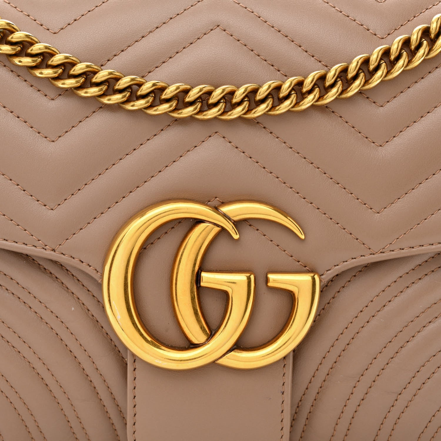 Gucci Calfskin Matelasse Medium GG Marmont Shoulder Bag Porcelain Rose 8 of 14