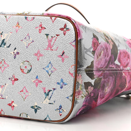 Louis Vuitton Metallic Monogram LV Garden Neverfull MM Silver 10 of 11