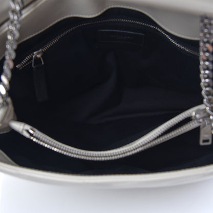Saint Laurent Calfskin Y Quilted Monogram Medium Loulou Chain Satchel Ivory 7 of 10