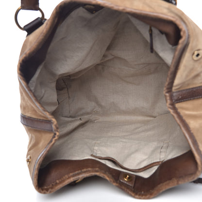 Prada Scamosciato Suede Satchel Light Brown 5 of 18