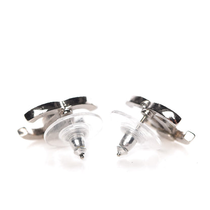 Chanel Crystal CC Earrings Silver 3 of 5