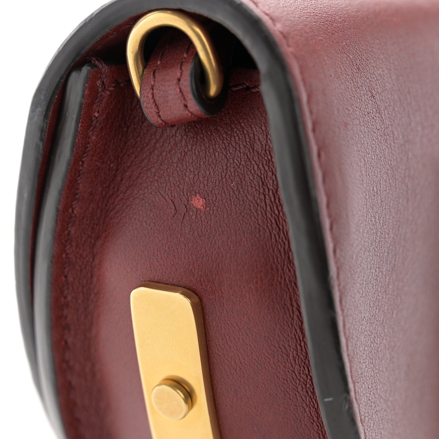 Calfskin Small Nile Bracelet Minaudiere Bag Plum Purple