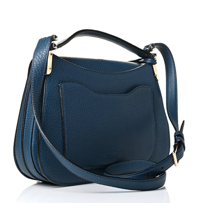 Valentino Garavani Pebbled Calfskin Joylock Flap Messenger Bag Blue 2 of 5