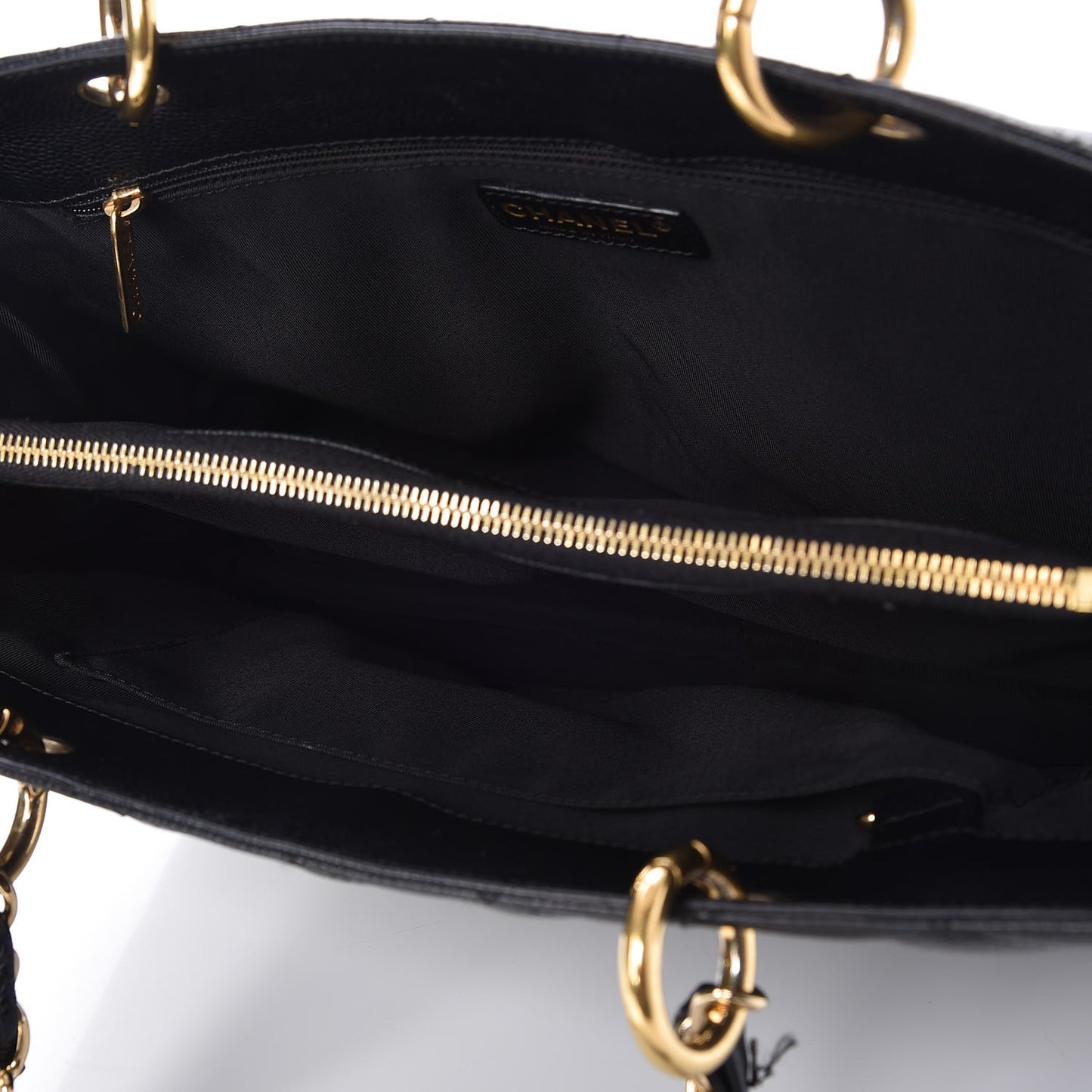 Caviar Quilted Grand Shopping Tote GST Black