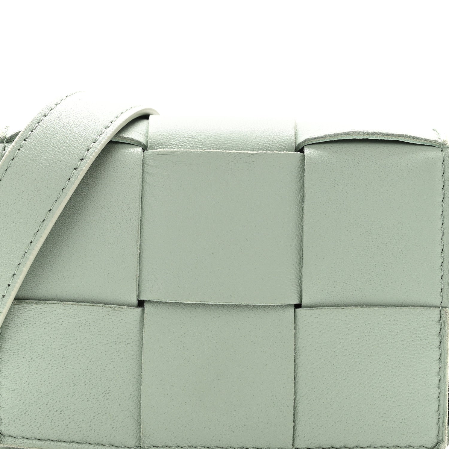 Bottega Veneta Lambskin Maxi Intreccio Candy Cassette Crossbody Bag Sage 7 of 9