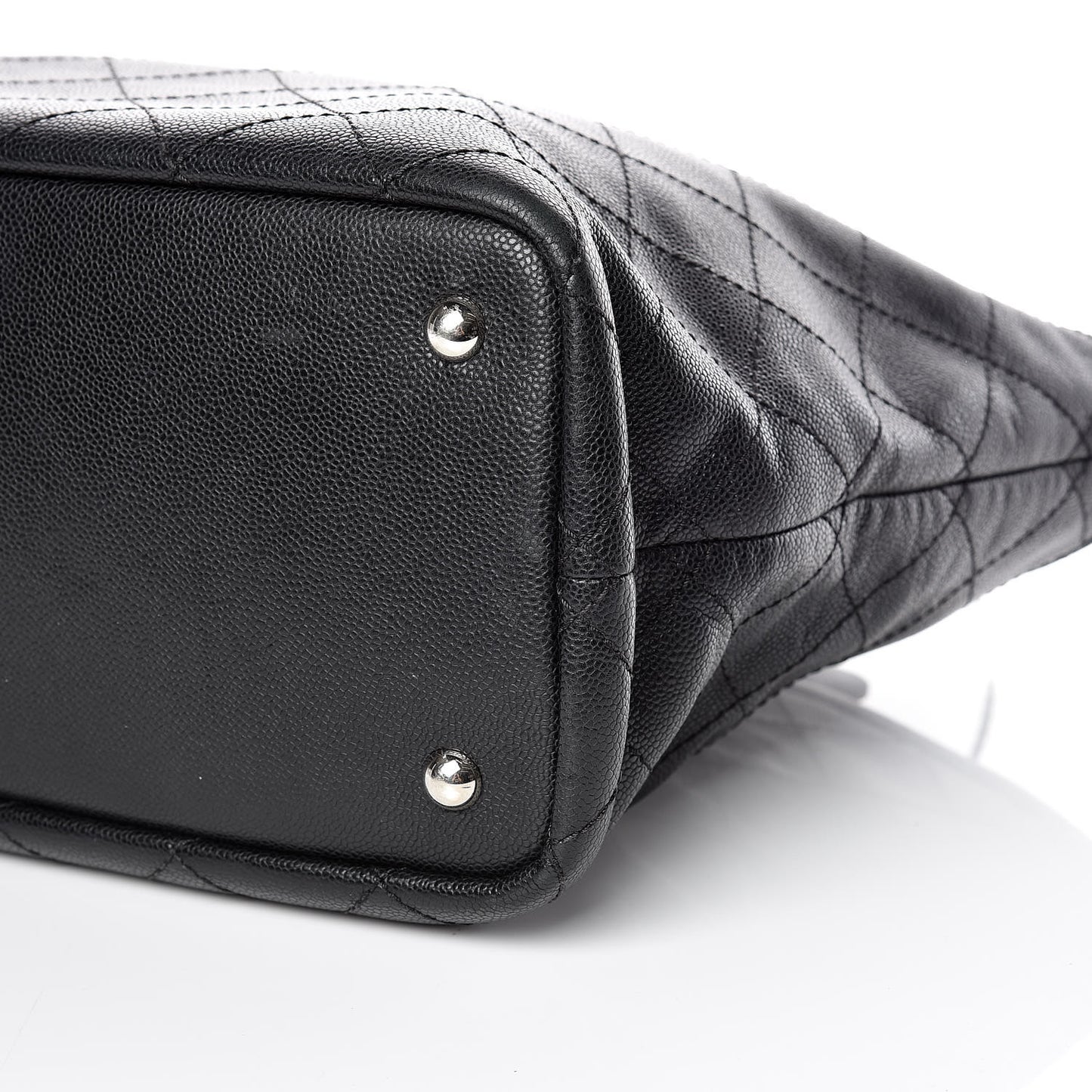 Grained Calfskin Shopping Fever Tote Black