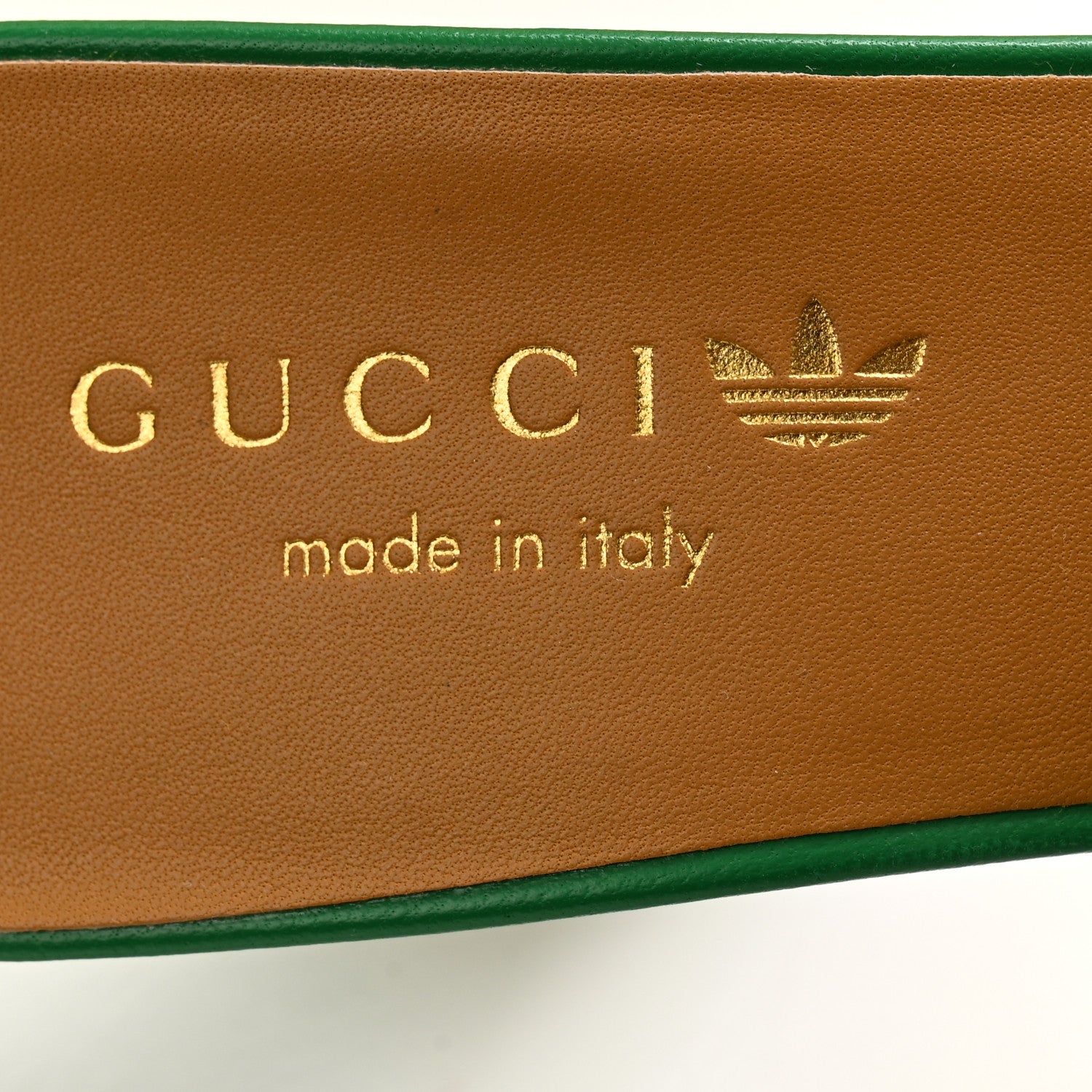 Gucci X ADIDAS Nappa Charlotte Suede Monogram Jumbo GG Trefoil 75mm Slide Sandals 36 New Shamarock Ivoire 6 of 10