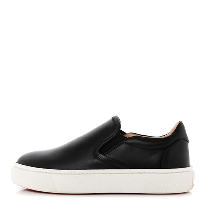 Christian Louboutin Calfskin Masteraltissima Flat Sneakers 37 Black 1 of 11