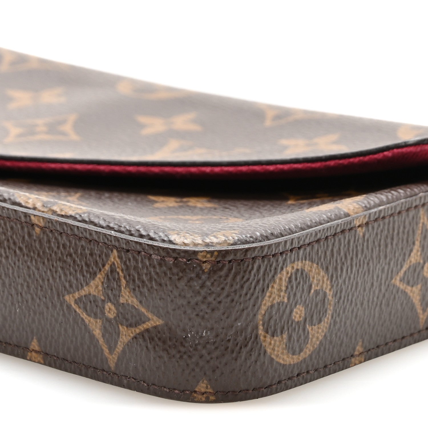 Louis Vuitton Monogram Pochette Felicie Chain Wallet Fuchsia 10 of 12