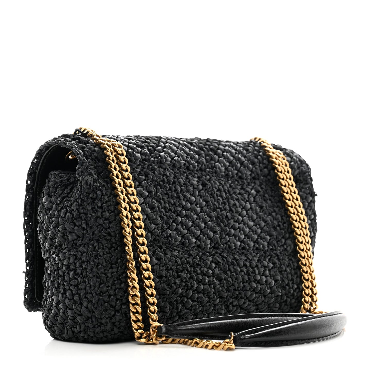 Raffia Monogram Medium Jamie Black