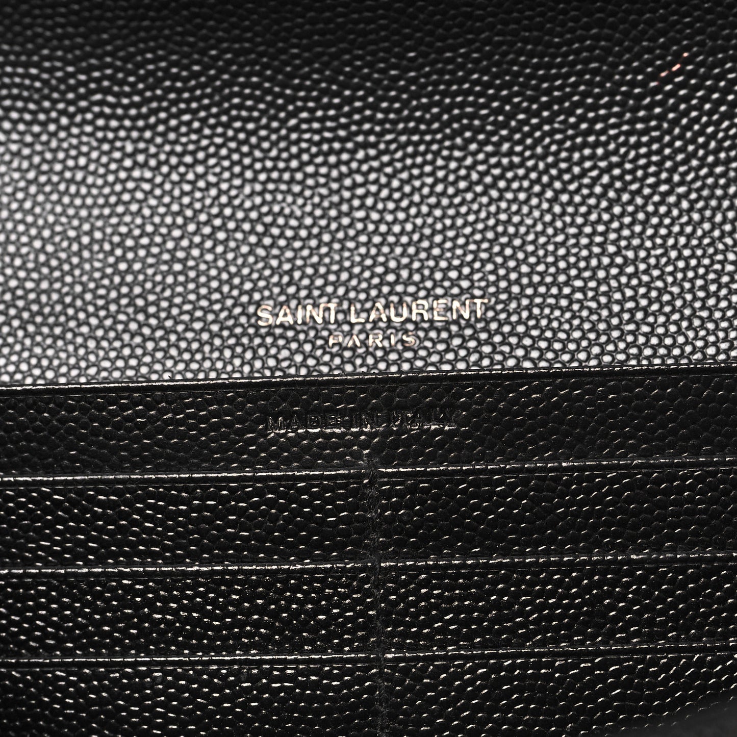 Grain De Poudre Matelasse Chevron Monogram Flap Wallet Black